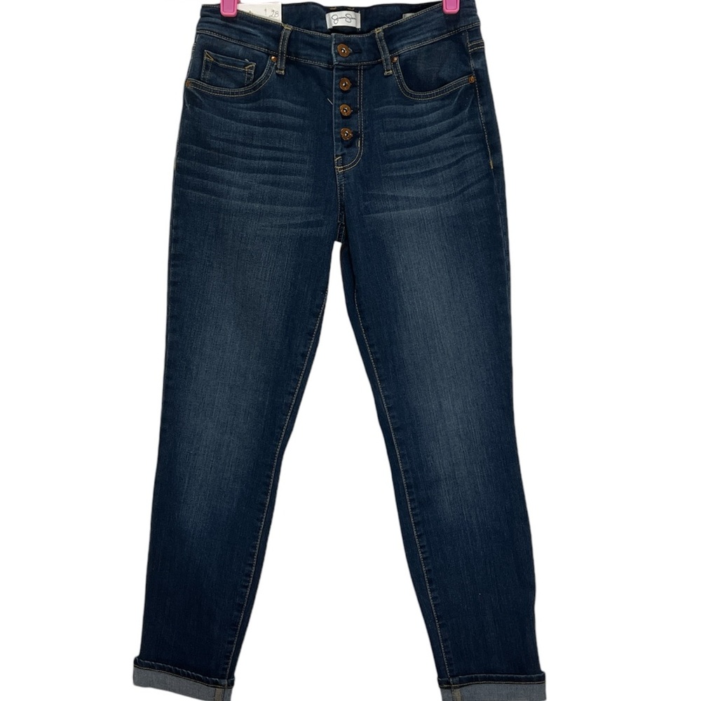 Jessica Simpson Jeans Women’s Sz 28 Rolled Cuff Ankle Mid Rise Stretch Denim